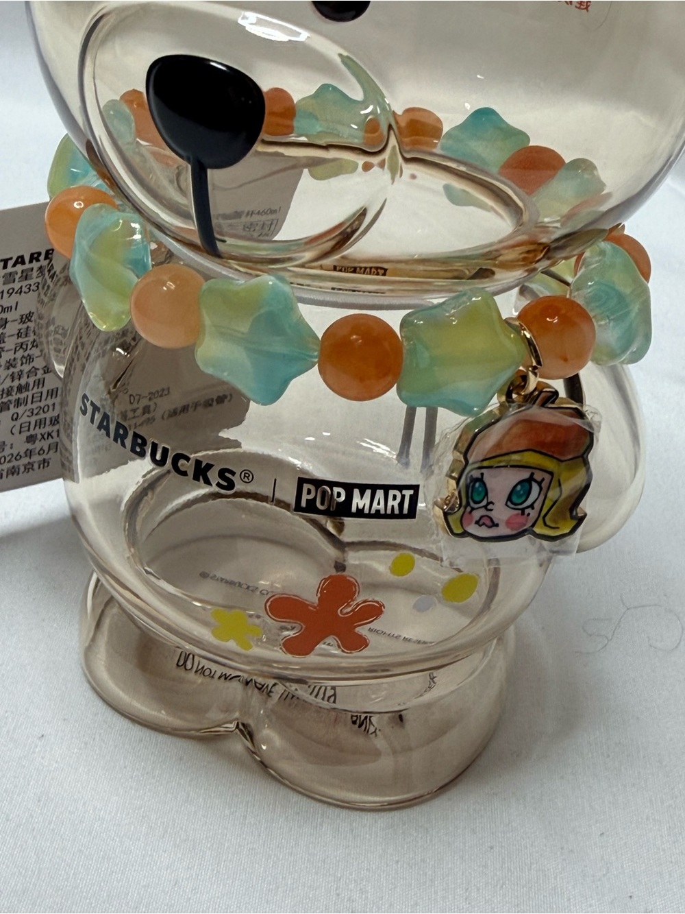 Asian Version Starbucks x Pop Mart Molly Bearista Glass Bottle (Authentic) - Picture 6 of 9